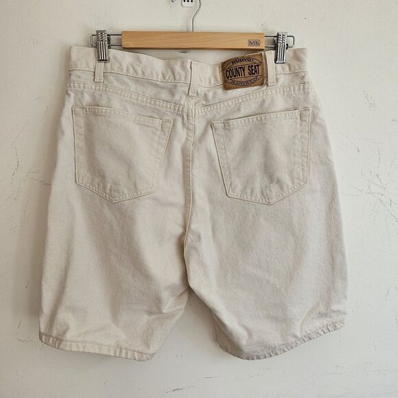 Vintage Nuovo County Seat Jeanswear Beige Denim Shorts Men’s Size 34 USA Made - Picture 4 of 8